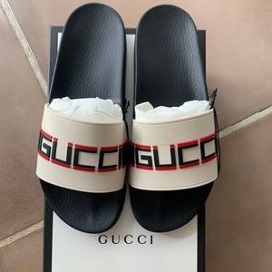 Gucci Stripe Rubber Slide Sandal